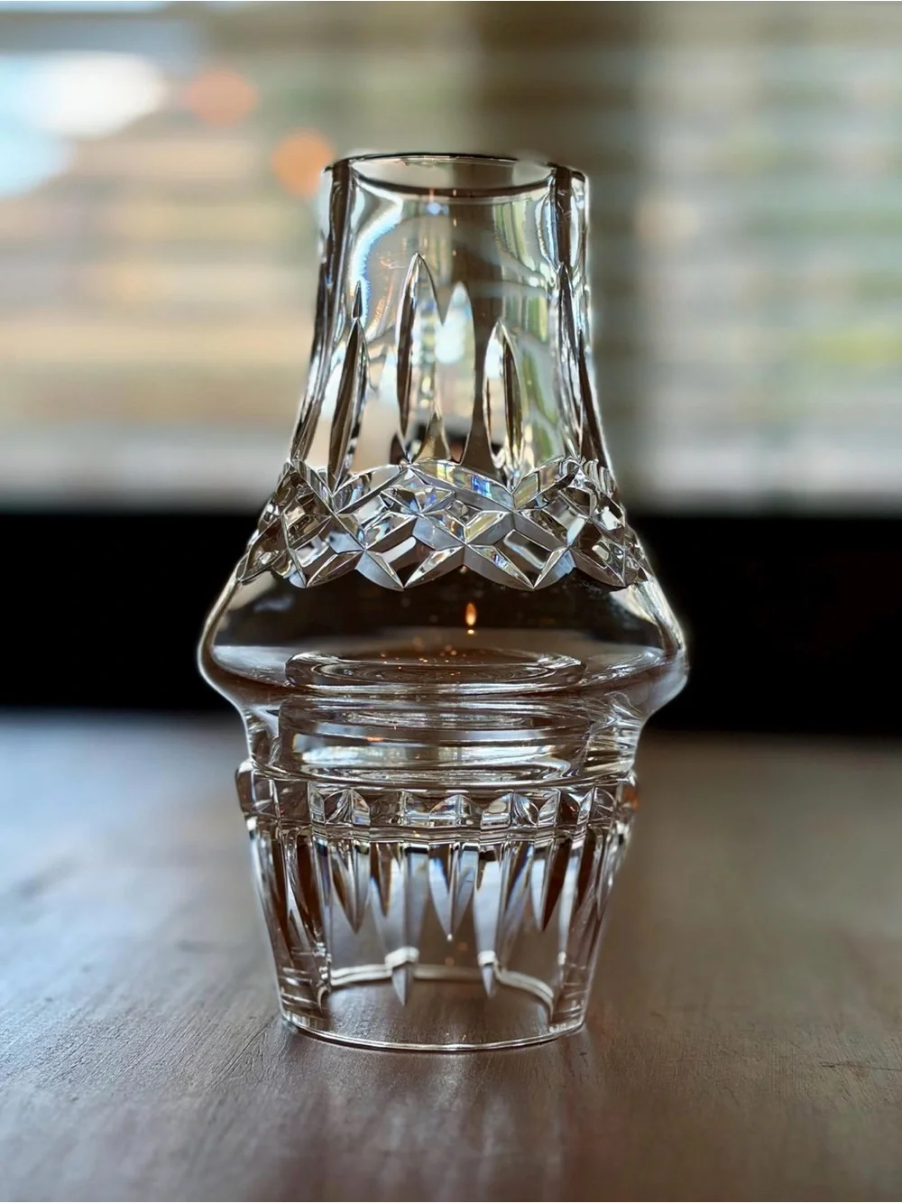 Vintage Waterford Crystal Lismore Hurricane Fairy Lamp